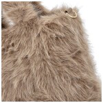 Stylová dámská plyšová kabelka do ruky Arianda, khaki