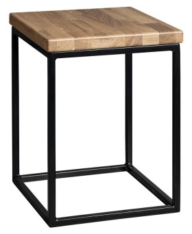 SAPHO - SKA stolička 30x41x30cm (SKA401), černá mat/dub SKA190