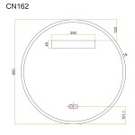 Mereo Zrcadlo kulaté pr. 60 cm, LED osvětlení a odmlžování CN162
