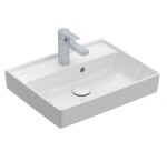 VILLEROY & BOCH - Collaro Umývátko 50x40 cm, s přepadem, 1 otvor pro baterii, CeramicPlus, Stone White 433450RW