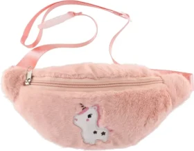 TEDDIES Plyšová ledvinka Jednorožec / Ledvinka / nastavitelný pás / kovový zip (00861599)