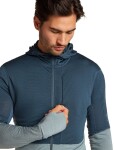 ICEBREAKER M 200 Realfleece Descender LS Zip Hoodie, Abyss/Blue Ash velikost: M