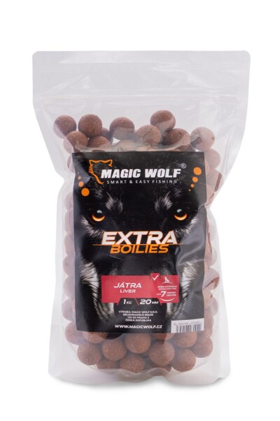 Magic Wolf Boilies Extra 1kg - Játra 20mm,Magic Wolf Boilies Extra 1kg - Játra 20mm