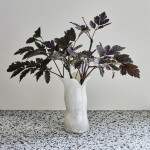 House Doctor Skleněná váza Cuff Off-white, bílá barva, sklo