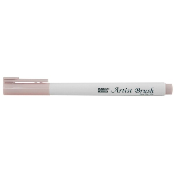 MARVY Artist Brush 1100-81 fix štětcový hrot – barvy vodní báze brush pen na papír lettering kaligrafie rozmývatelný mísitelný acid free netoxický