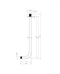 OMNIRES - Nástěnné sprchové rameno, 40 cm, kartáčovaná měď RA01C-KCPB