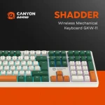 CANYON Shadder GKW-11 bílá/béžová / Herní klávesnice / mechanická / RGB / bezdrátová / CZ/SK layout (CND-SKBW11-CS)