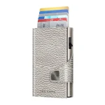 TRU VIRTU Click Slide Silver Metallic/Silver / Peněženka / RFID ochrana / Kůže a hliník / 5 karet (24104000101)