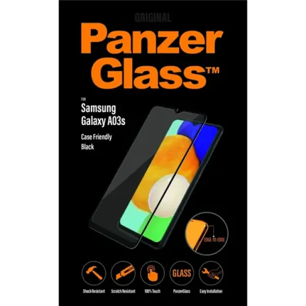 PanzerGlass Tvrzené sklo Case Friendly pro Samsung Galaxy A03/A03s černá (7280)
