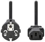 Nedis napájecí kabel 230V černá / Napájecí kabel / přípojný 10A / IEC-320-C13 / přímá zástrčka Schuko / 2m (CEGL10030BK20)