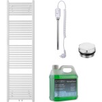 CERANO Koupelnový elektrický radiátorový set Lincoln - 600W - bílá matná - 1800x500 mm