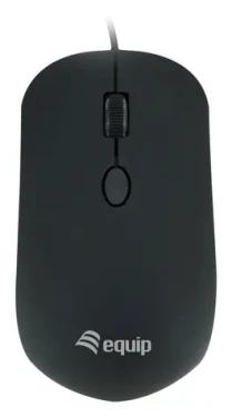 Equip Komfortní myš černá / Drátová myš / USB-A / Nastavitelné DPI 800-1600 / 1,35 m kabel / 3 tlačítka (245114)