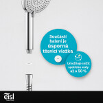 Eisl - Sprchový set bez baterie PARMA, chrom/černá (DX5081C) DX5081C