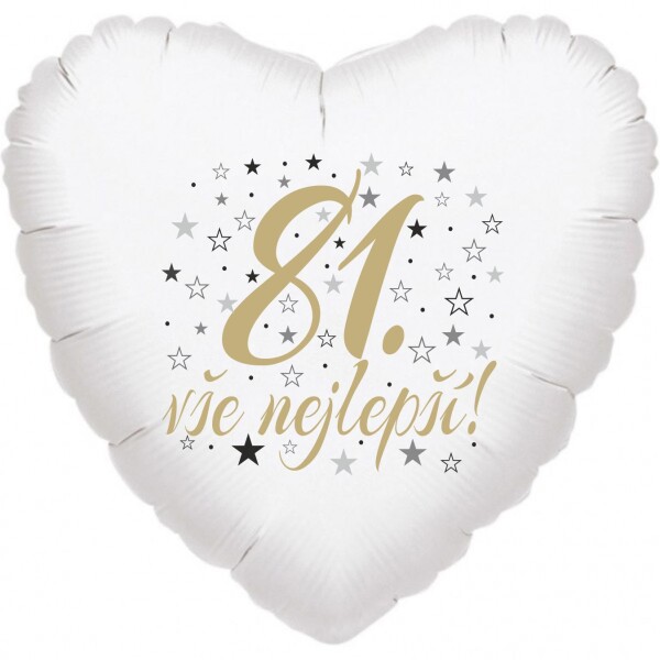 81. narozeniny balónek srdce Balonky.cz 81. narozeniny balónek srdce Balonky.cz