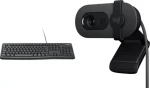 Logitech K120 920-002509 + Brio 100 / Set klávesnice a webkamery / USB / černá