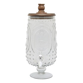 Chic Antique Nádoba na limonádu Top Mango Wood 5 l, čirá barva, sklo