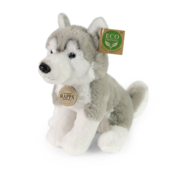 Plyšový pes husky sedící 23 cm, ECO-FRIENDLY SOFT