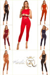 Sexy KouCla PaRtY TimE Glitter Jumpsuit barva ochre velikost XS