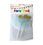 Dortisimo Zápich do dortu Baletní šaty zlaté s modoru sukní (2 ks)