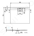 VILLEROY & BOCH - Architectura MetalRim Sprchová vanička, 750x900 mm, VilboGrip, alpská bílá UDA9075ARA215GV-01