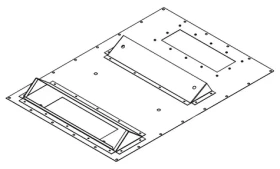 Triton Redukce pro klimatizaci X1/X2 600x800 šedá / Redukce / pro rozváděče řady II / RAL 7035 (RAC-RV-X68-Z6)