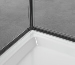 CERANO - Sprchový kout Antelo L/P - 6 mm - černá matná, transparentní sklo - 90x60x190 - otočný CER-477251
