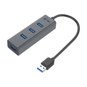 LogiLink UA0394 USB 3.1 hub (Gen 2) s hliníkovým krytem, se zabudovanou čtečkou SD karet, se stavovými LED vesmírná šedá