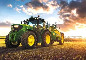 Norimpex Diamantové malování Traktor John Deere na poli 30x40cm