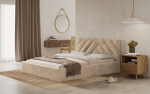 FRONTI Postel PRATO 180x200 béžová s úložným prostorem