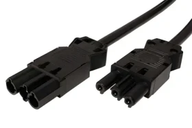 Bachmann GST18(M-F) černý / Prodlužovací napájecí kabel / 1 m (375.053)
