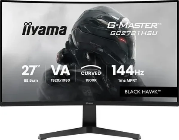 27" iiyama G-Master GC2781HSU-B1 černá / LED / VA / zakřivený / 1920 x 1080 / 144 Hz / 1 ms / FreeSync Premium (GC2781HSU-B1)