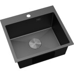 MEXEN - Solix ocelový dřez 1-bowl 500 x 450 mm, černá 6402501000-70