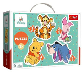 Baby puzzle Medvídek Pú 4v1 (2,3,4,5 dílků)