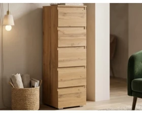 Vysoká úložná skříňka Image 45 cm, medový dub