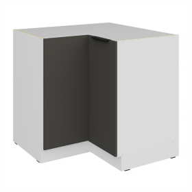 Spodní rohová skříňka Aria 90x90 DN 2F BB Barva korpusu: Bílá, Barva dvířek: GR - Graphite AFM