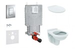 GROHE - Uniset Set předstěnové instalace, klozet Alpha se sedátkem, tlačítko Skate Cosmopolitan, chrom 38643SET-KR