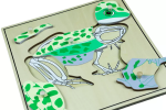 Moyo Montessori Moyo Montessori Puzzle s kostrou - žába