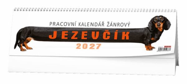 Pracovní kalendář žánrový Jezevčík 2027 - stolní kalendář
