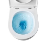 Mereo WC set - Smart flush rimless WC oblé, modul pro sádrokarton, bílé oválné tlačítko MM02NSETRT210