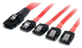StarTech Kabel SAS SFF-8087 na 4x SATA černá / Kabel SAS / SFF-8087 - 4x SATA / 0,05 m (SAS8087S450)