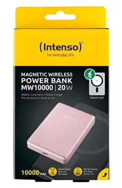 Intenso MW10000 růžová / Magnetická bezdrátová powerbanka / 10000 mAh / MagSafe / USB-C 20W (7344033)