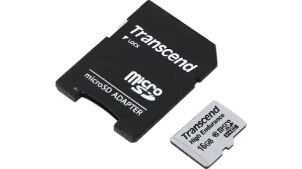 Transcend microSDHC 16GB / Class 10 / High Endurance / MLC průmyslová paměťová karta / s adaptérem) (TS16GUSDHC10V)