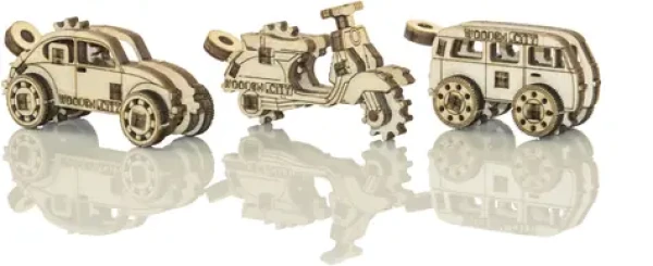 Wooden City 3D Puzzle přívěsky vozidla