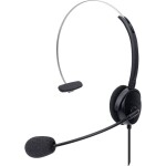 Manhattan Mono USB-Headset On-Ear kabelgebunden USB-A-Stecker Lautstärkeregelung schwarz Headset otevřená (On Ear) kabelová mono černá regulace hlasitosti,