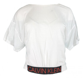 Dámské triko krátkým rukávem bílá Calvin Klein bílá potiskem