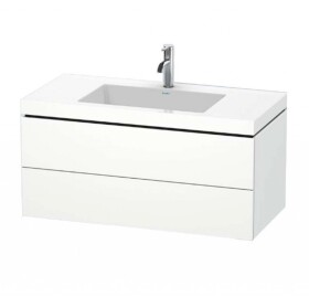 DURAVIT - L-Cube Skříňka s umyvadlem 50x100x48 cm, 2 zásuvky, bílá mat LC6928O1818