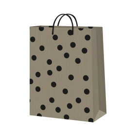 Dárková taška velká - Černé puntíky (26 × 12,7 × 32,4 cm) - Albi