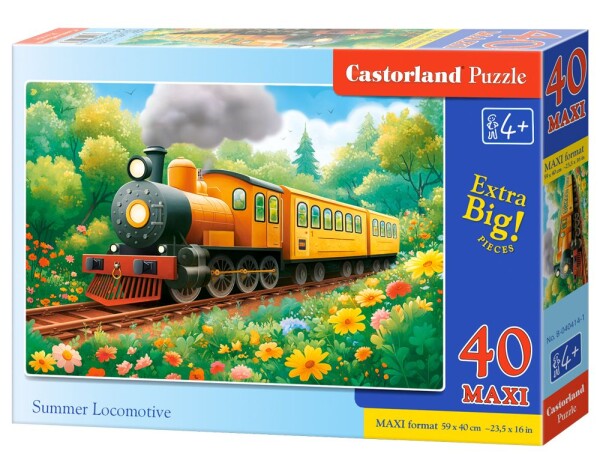 Puzzle Castorland MAXI 40 dílků - Lokomotiva v létě