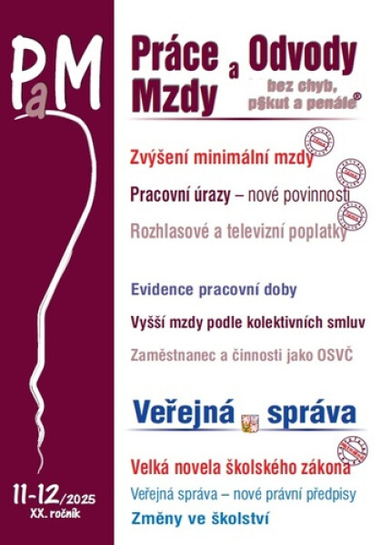 PaM 11-12/2025 Minimální mzda od 1. ledna 2026 - Ladislav Jouza