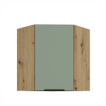 Horní rohová skříňka Aria 60x60 GN-72 1F (45°) Barva korpusu: Dub artisan, Barva dvířek: TA - Sandgrau AFM